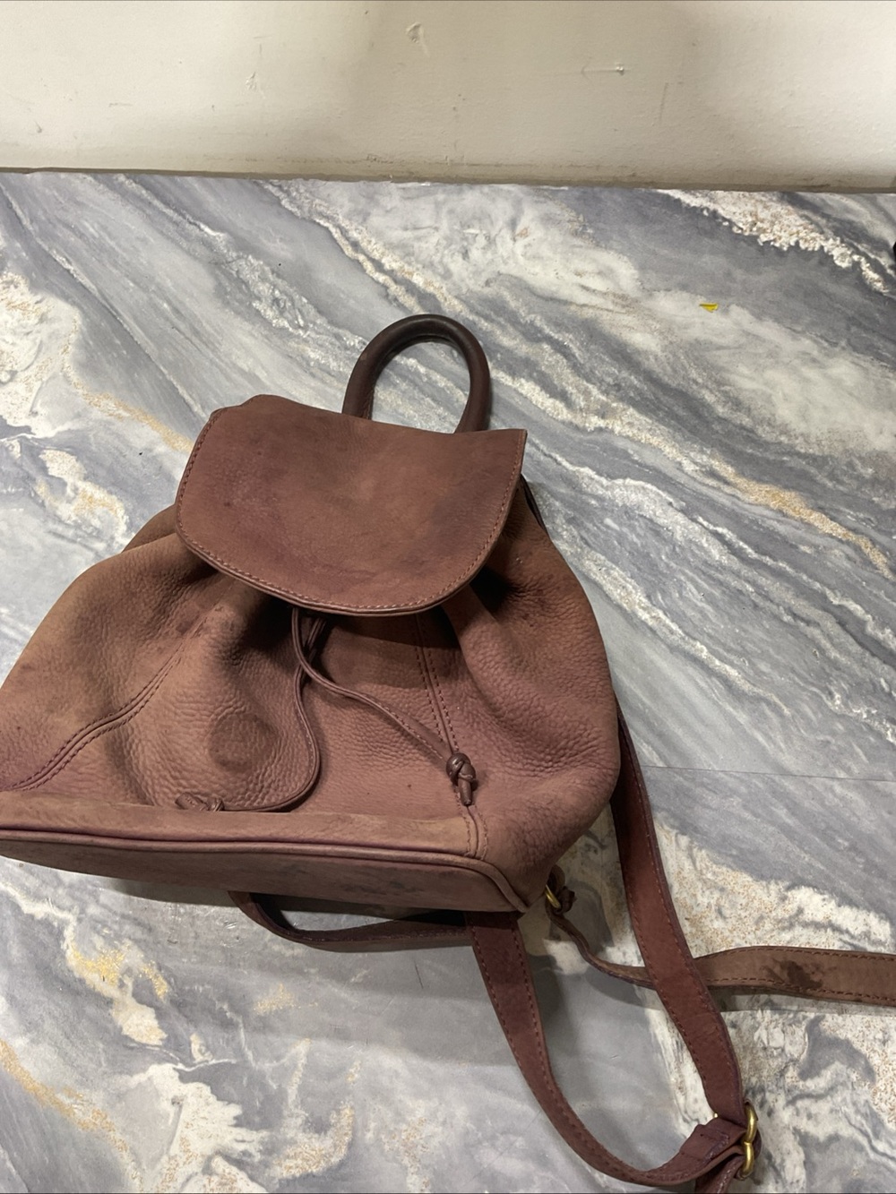 Vintage COACH Purple Elderberry Suede Nubuck Leather, Sonoma Bag, 4938 90s - Picture 7 of 15